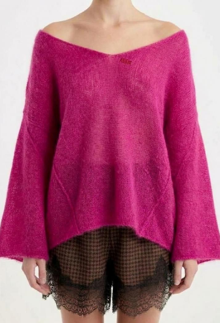 VICOLO Oversized V-Neck Sweater 